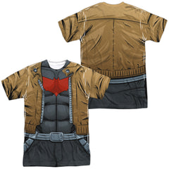 Batman Comics Red Hood Uniform (Front/Back Print) Men's Regular Fit Polyester Short-Sleeve T-Shirt