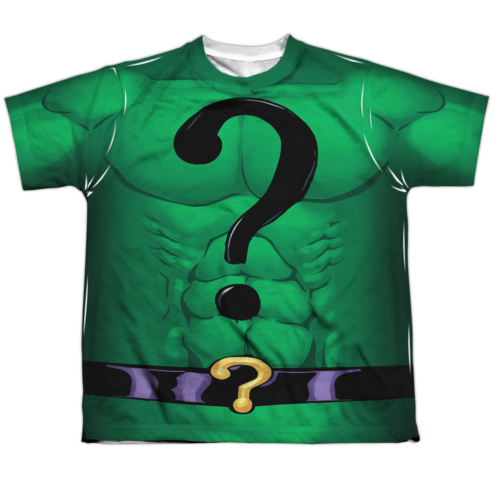 Batman Comics Riddler Uniform Youth Regular Fit Poly Short-Sleeve T-Shirt