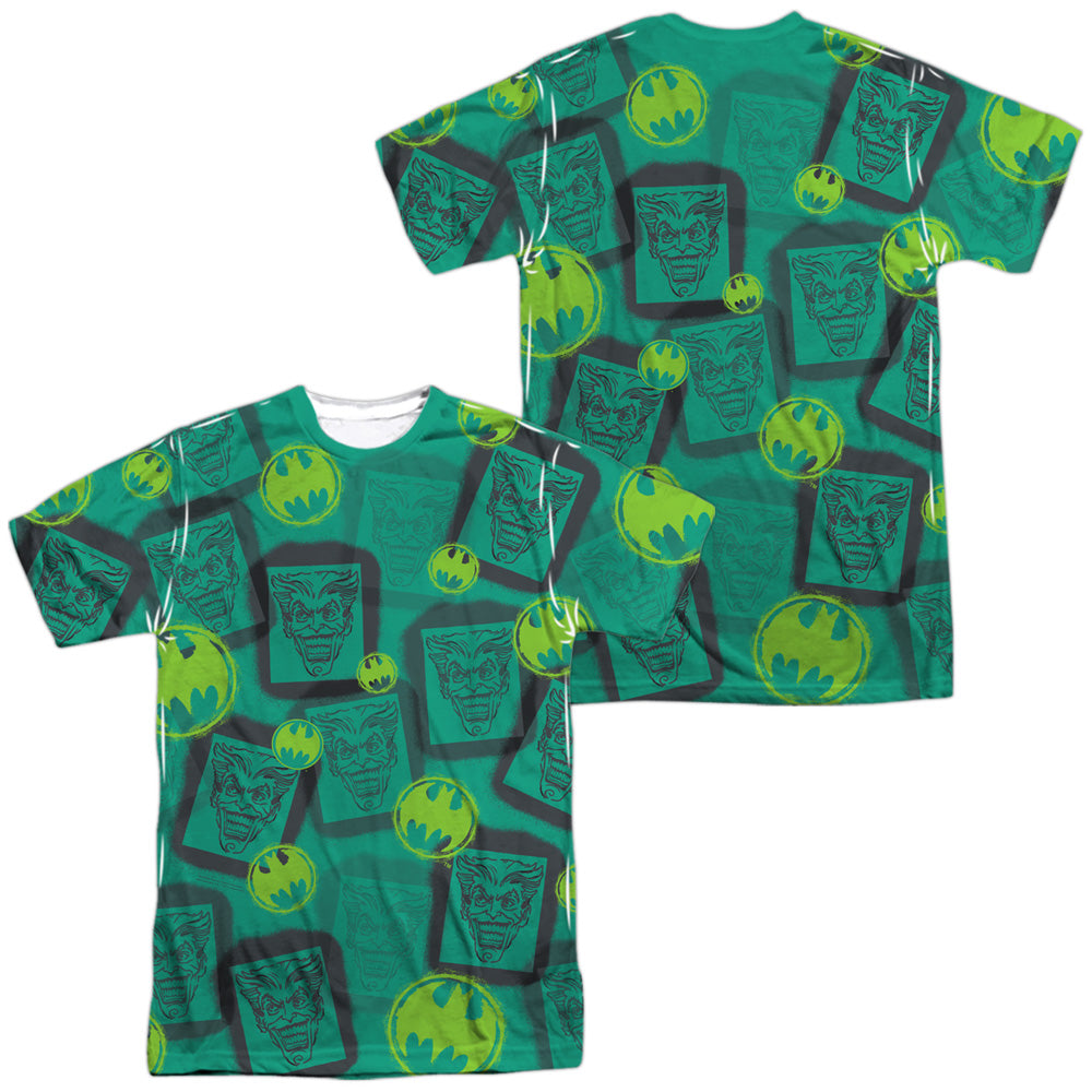 Batman Comics Rivalry (Front/Back Print) Men's Regular Fit Polyester Short-Sleeve T-Shirt