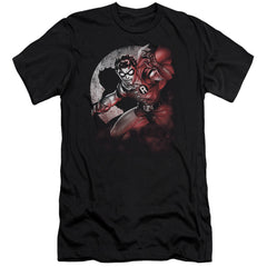 Batman Comics Robin Spotlight Men's Ultra-Soft 30/1 Cotton Slim Short-Sleeve T-Shirt