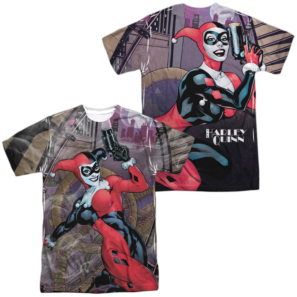 Batman Comics Roller Coaster Of Love (Front/Back Print) Men's Regular Fit Polyester Short-Sleeve T-Shirt