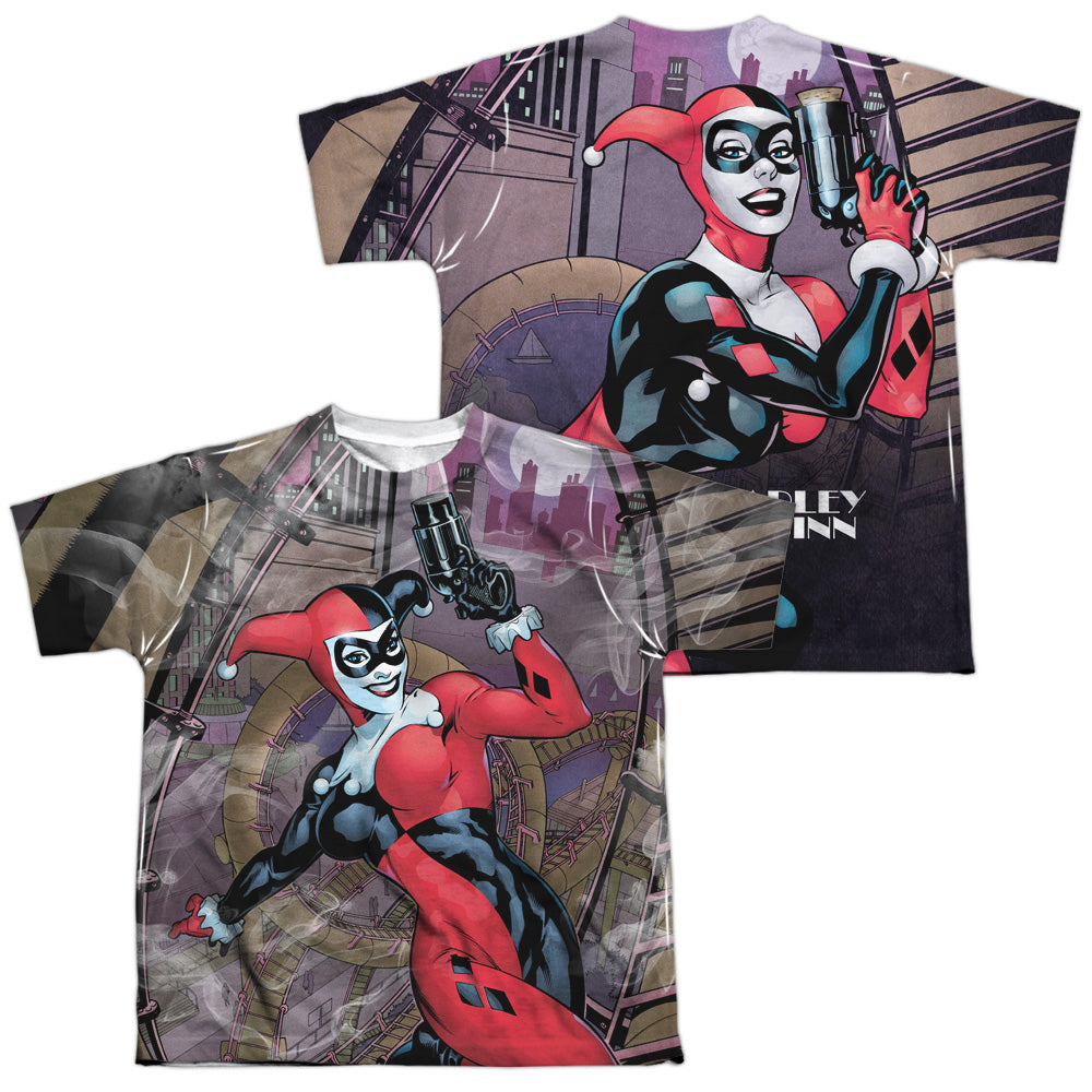 Batman Comics Roller Coaster Of Love (Front/Back Print) Youth Regular Fit Poly Short-Sleeve T-Shirt