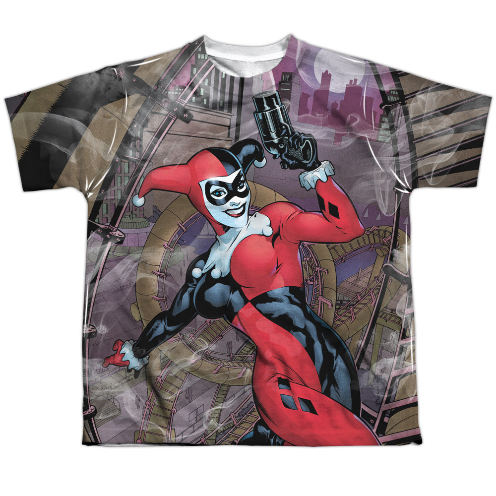 Batman Comics Roller Coaster Of Love Youth Regular Fit Poly Short-Sleeve T-Shirt