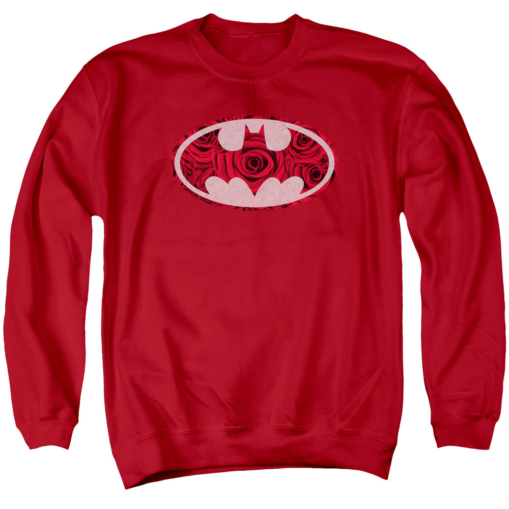 Batman Comics Rosey Signal Men's Crewneck 50 50 Poly Long-Sleeve T-Shirt