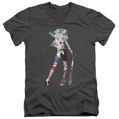 Batman Comics Scene Inside Men's 30/1 Cotton Slim V-Neck T-Shirt