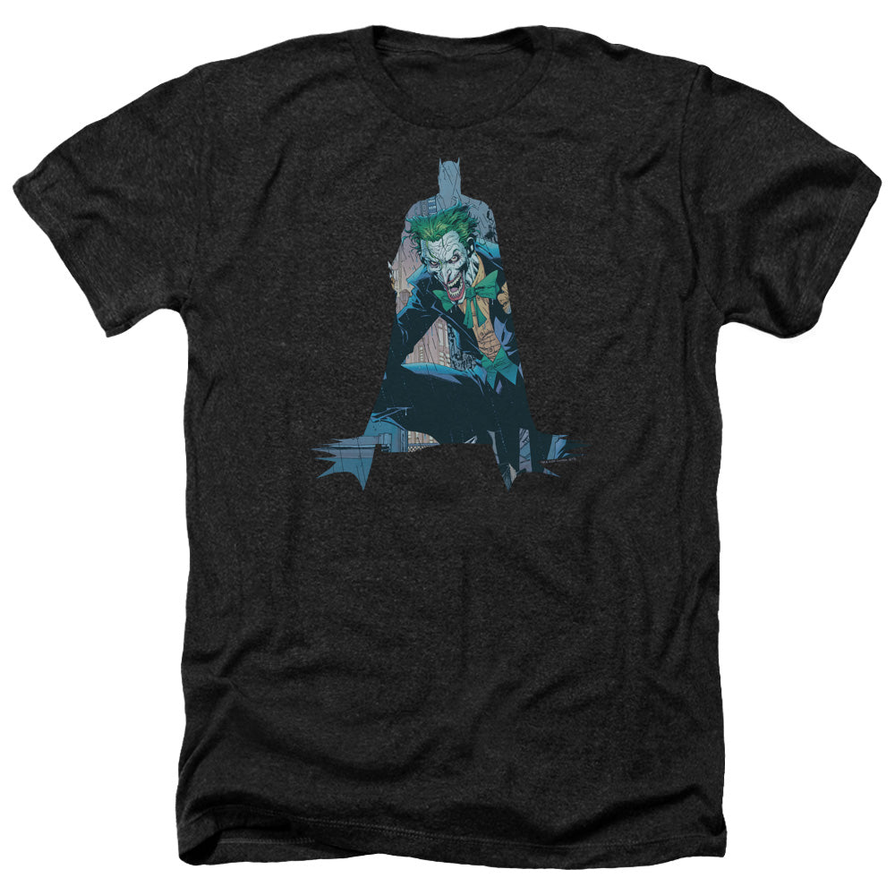 Batman Comics Scene Inside Men's 30/1 Heather 60 40 Poly Short-Sleeve T-Shirt