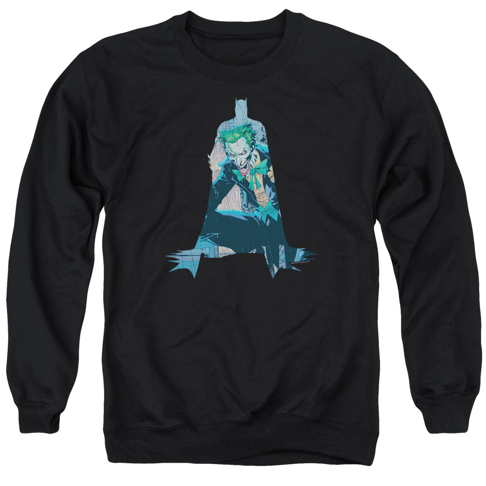 Batman Comics Scene Inside Men's Crewneck 50 50 Poly Long-Sleeve T-Shirt