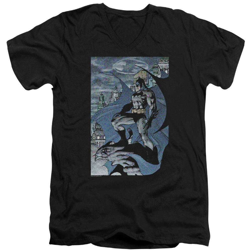 Batman Comics Seurbat Men's 30/1 Cotton Slim V-Neck T-Shirt