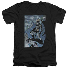 Batman Comics Seurbat Men's 30/1 Cotton Slim V-Neck T-Shirt