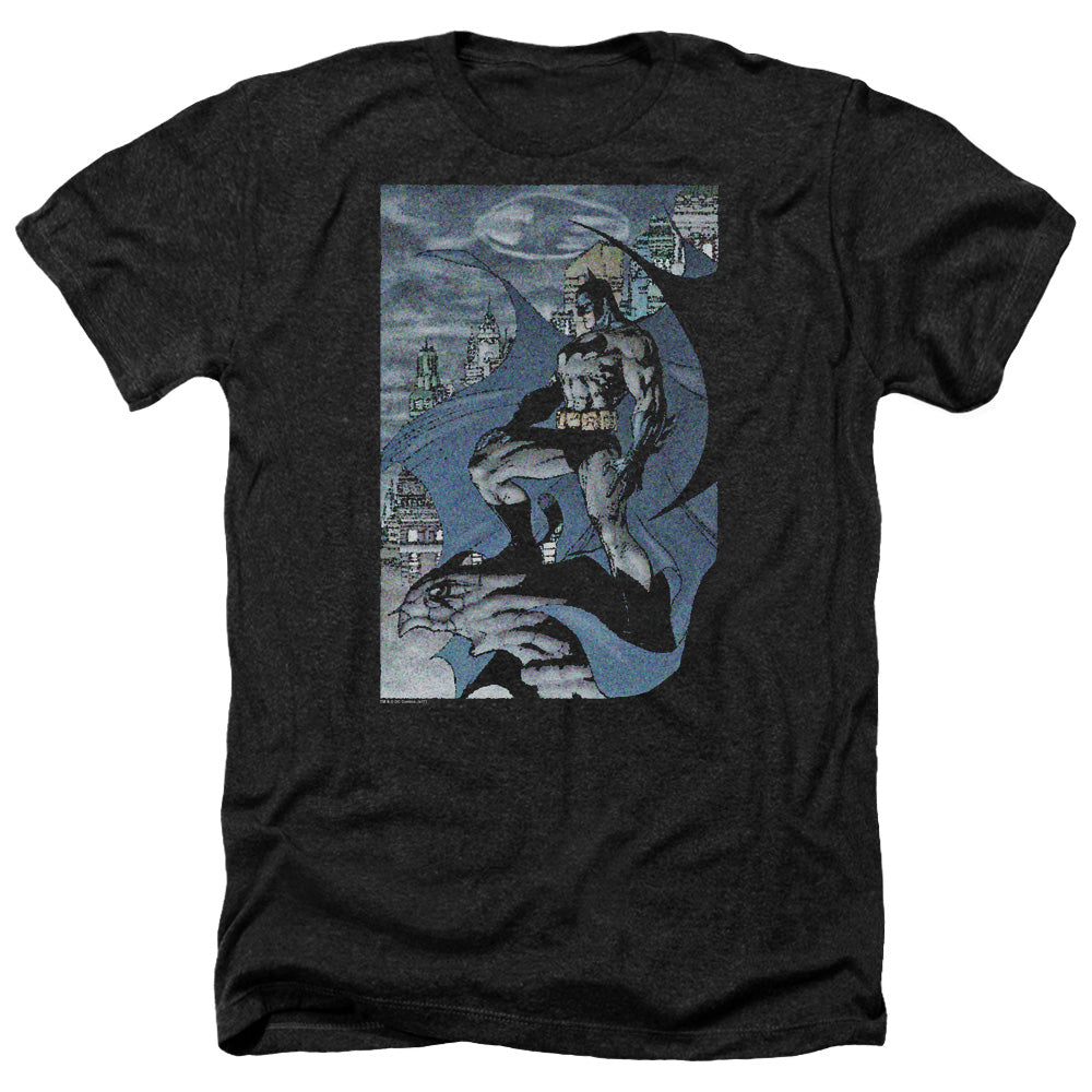 Batman Comics Seurbat Men's 30/1 Heather 60 40 Poly Short-Sleeve T-Shirt