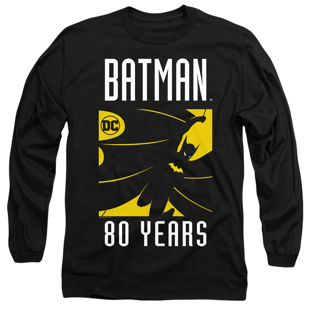 Batman Comics Silhouette Men's 18/1 Cotton Long-Sleeve T-Shirt
