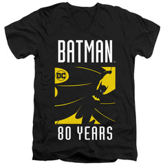 Batman Comics Silhouette Men's 30/1 Cotton Slim V-Neck T-Shirt