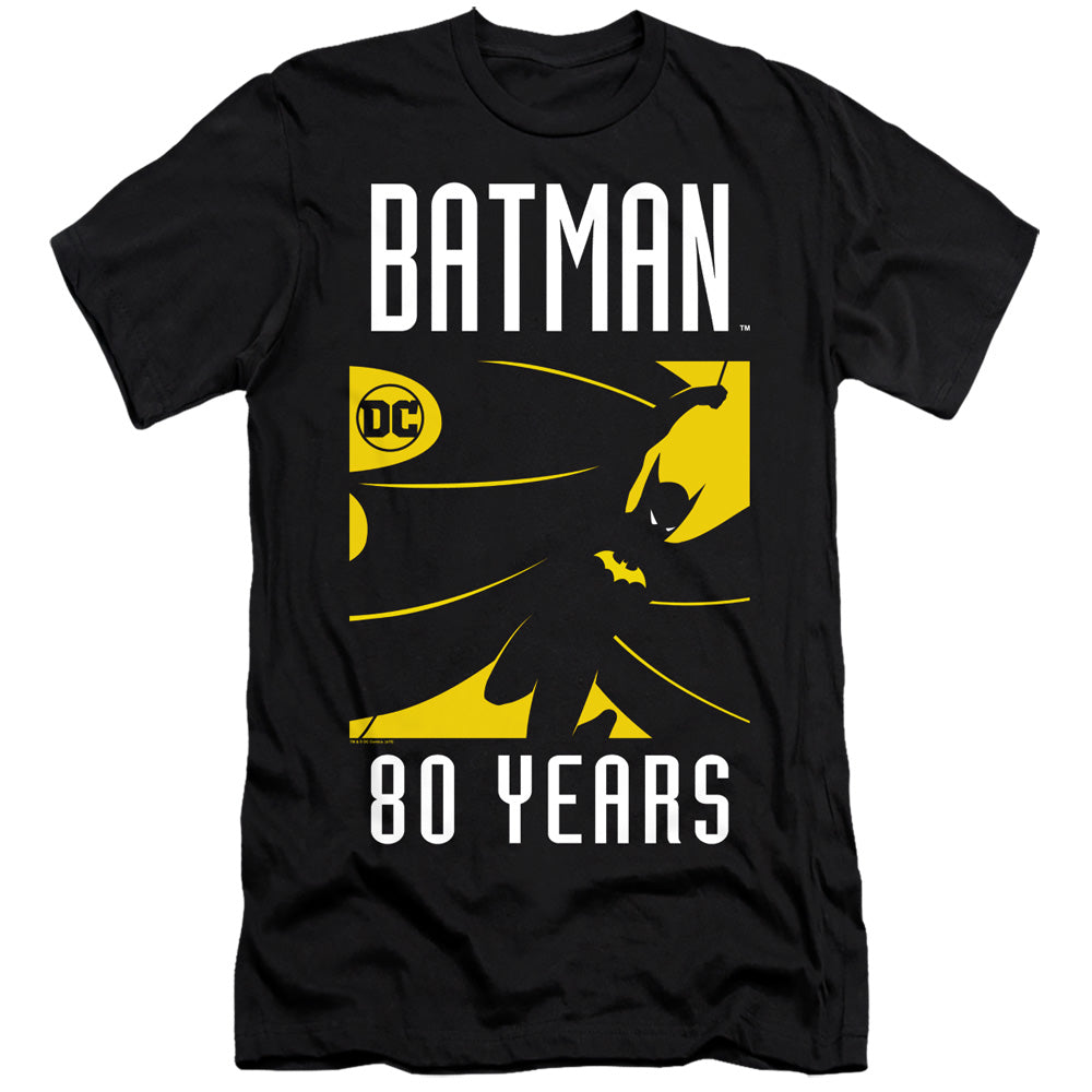 Batman Comics Silhouette Men's Ultra-Soft 30/1 Cotton Slim Short-Sleeve T-Shirt
