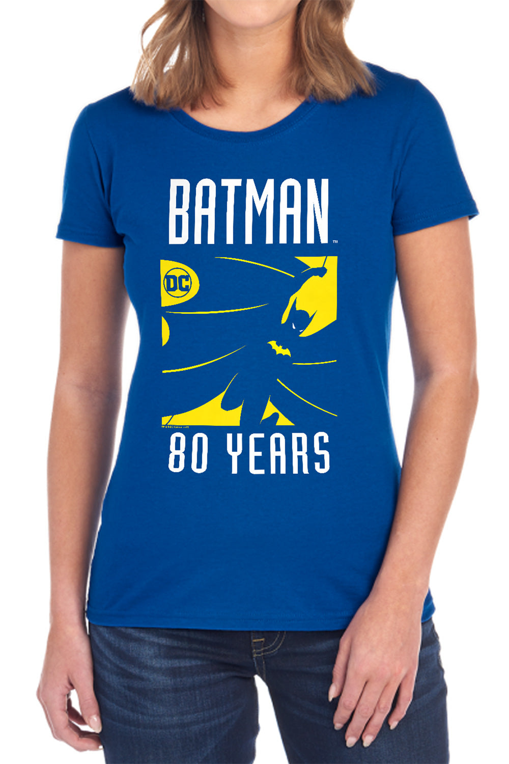 Batman Comics Silhouette Women's 18/1 Cotton Short-Sleeve T-Shirt