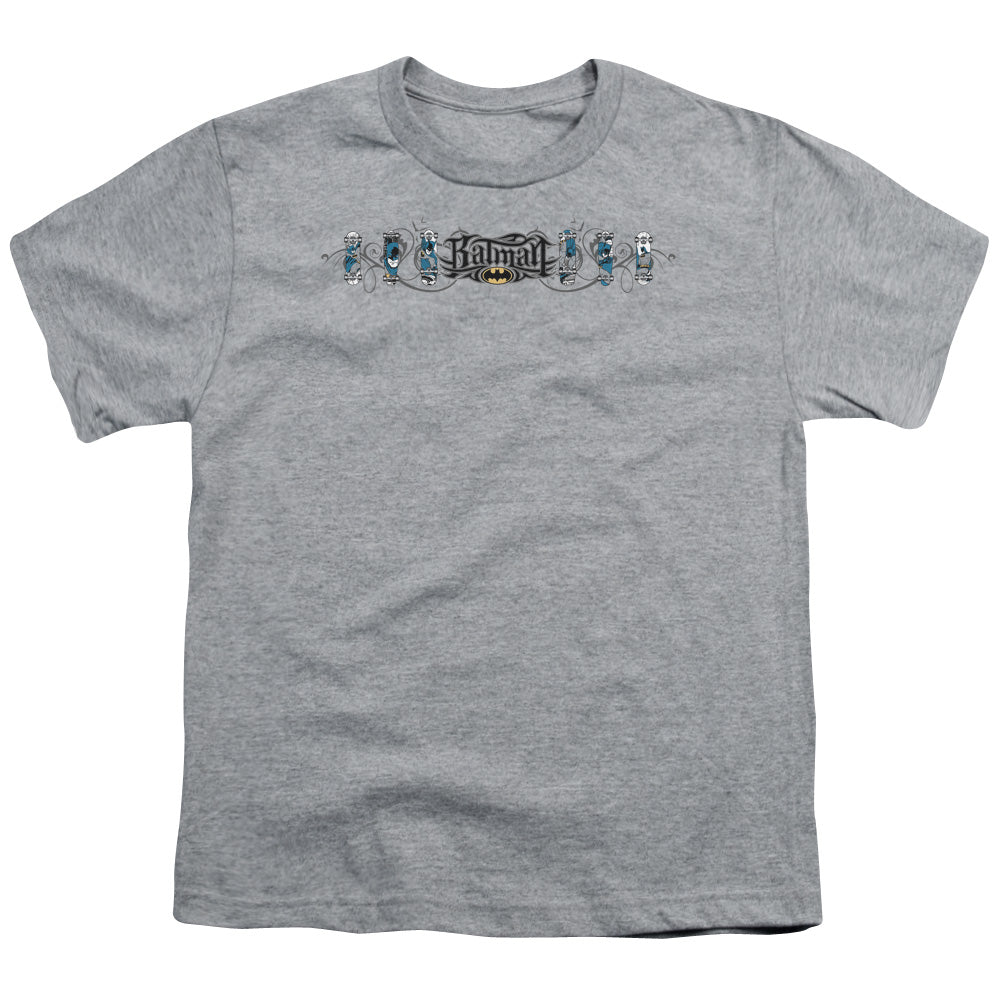 Batman Comics Skateboard Bats Youth 18/1 100% Cotton Short-Sleeve T-Shirt