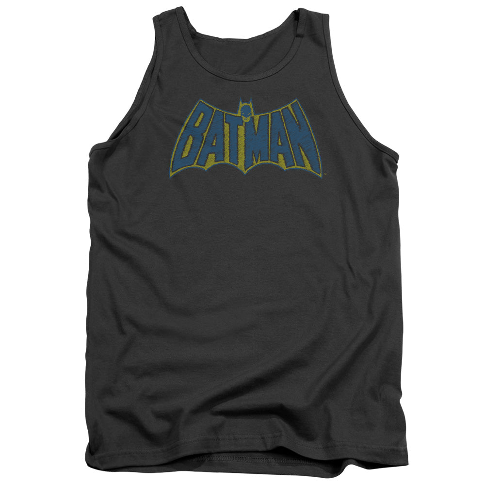 Batman Comics Sketch Logo Men's 18/1 Cotton Tank Top
