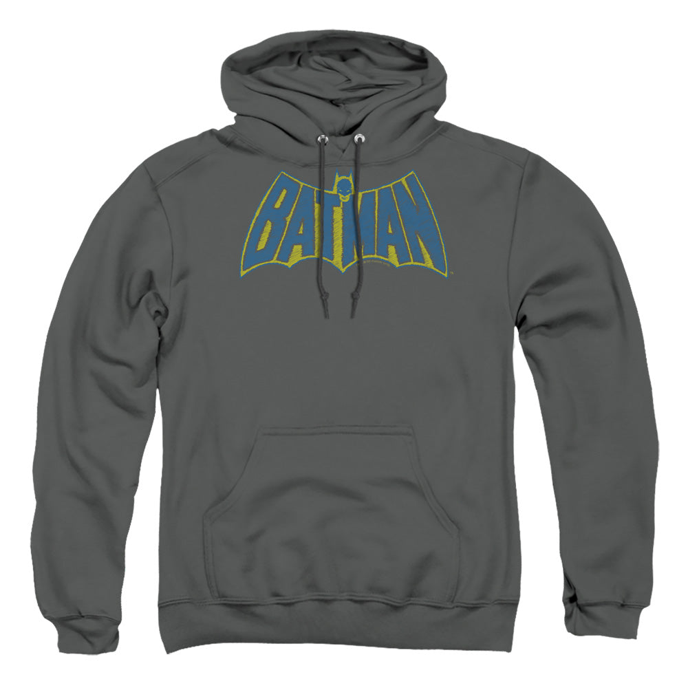Batman Comics Sketch Logo Men's Pull-Over 75 25 Poly Hoodie