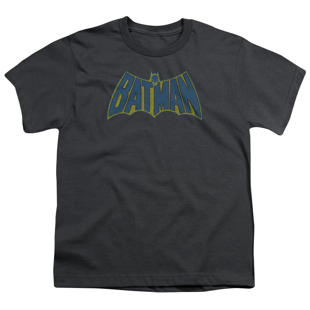 Batman Comics Sketch Logo Youth 18/1 100% Cotton Short-Sleeve T-Shirt