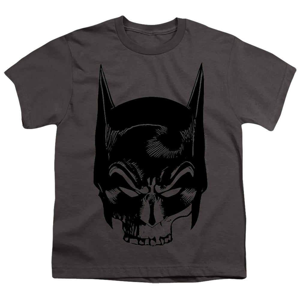 Batman Comics Skull On Gray Youth 18/1 100% Cotton Short-Sleeve T-Shirt