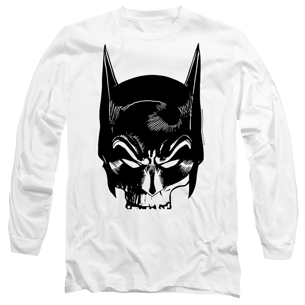 Batman Comics Skull On White Men's 18/1 Cotton Long-Sleeve T-Shirt