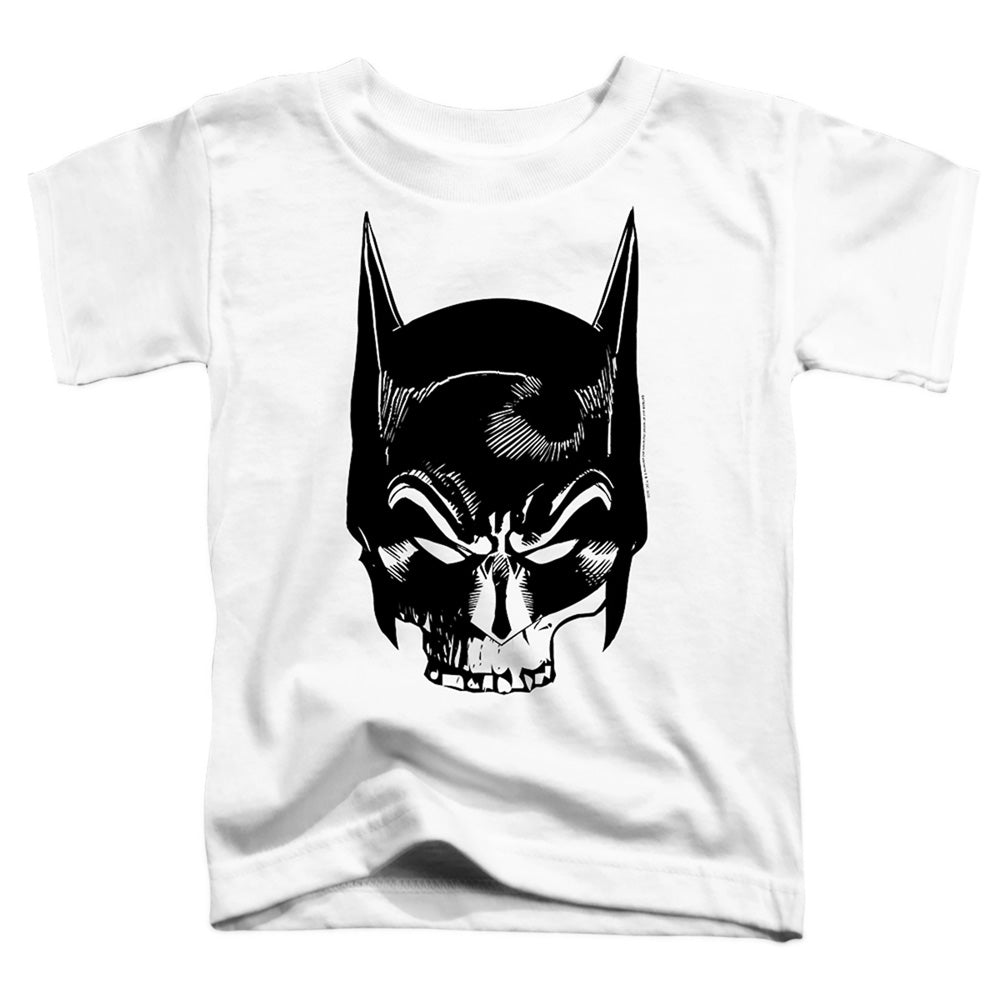 Batman Comics Skull On White Toddler 18/1 Cotton Short-Sleeve T-Shirt