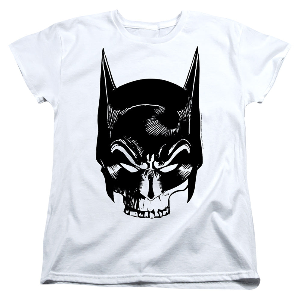 Batman Comics Skull On White Women's 18/1 Cotton Short-Sleeve T-Shirt