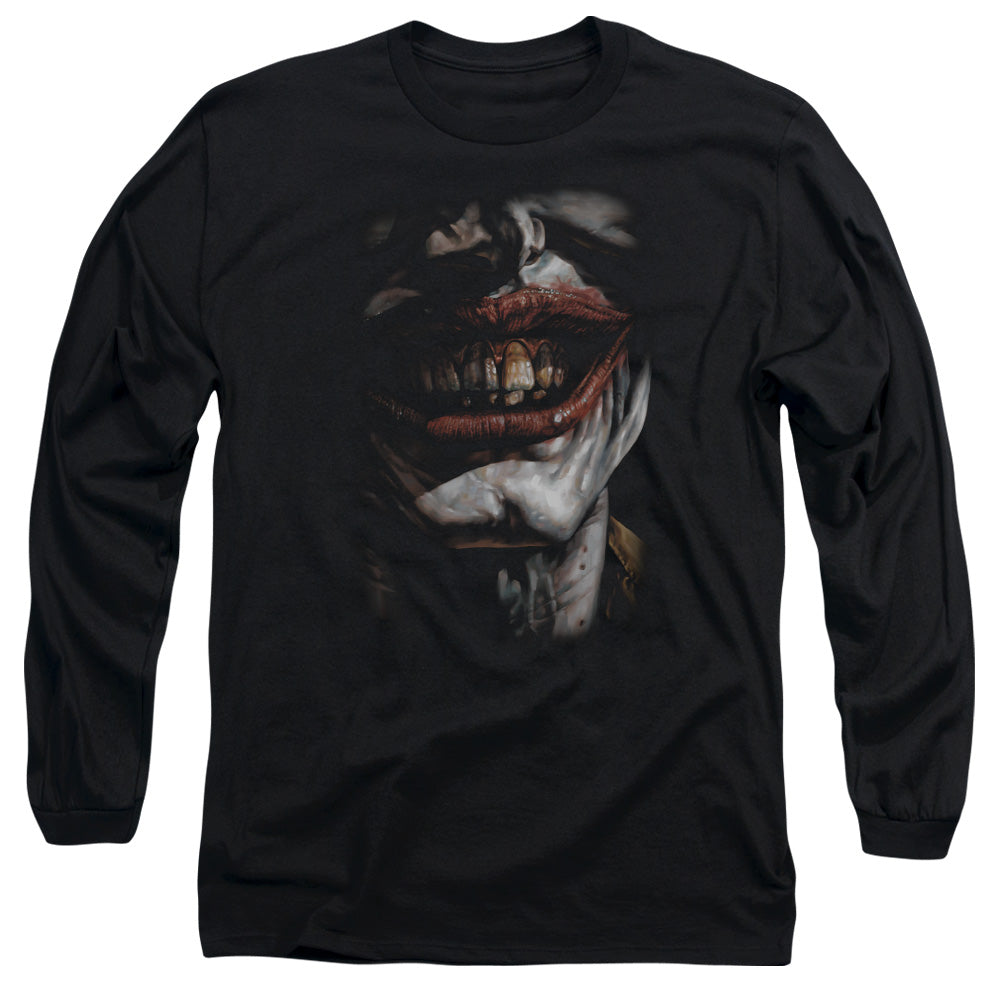 Batman Comics Smile Of Evil Men's 18/1 Cotton Long-Sleeve T-Shirt