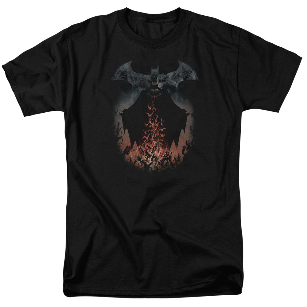Batman Comics Smoke & Fire Men's 18/1 Cotton Short-Sleeve T-Shirt