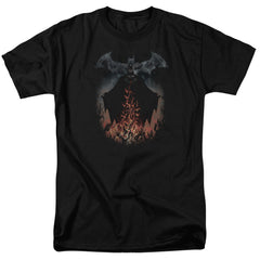Batman Comics Smoke & Fire Men's 18/1 Cotton Short-Sleeve T-Shirt