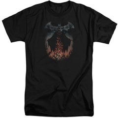 Batman Comics Smoke & Fire Men's 18/1 Tall Cotton Short-Sleeve T-Shirt