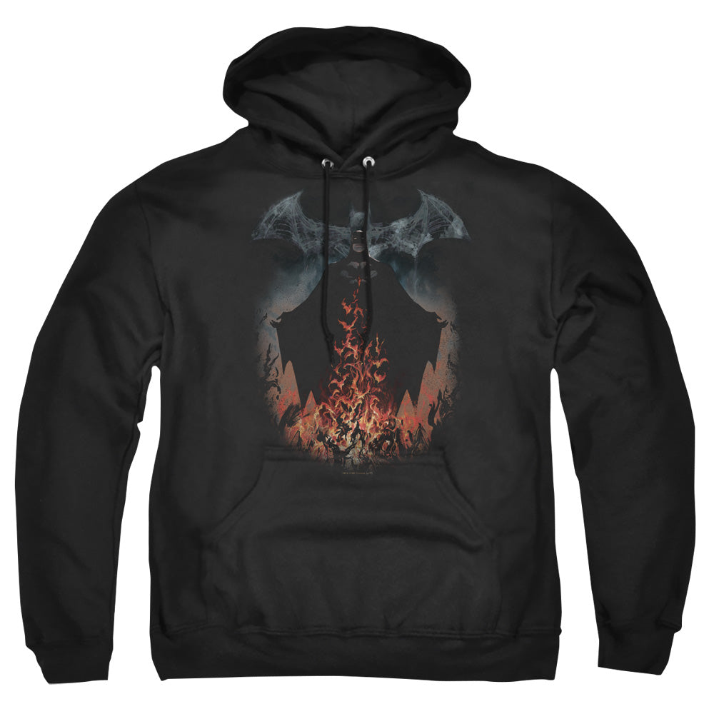 Batman Comics Smoke & Fire Men's Pull-Over 75 25 Poly Hoodie