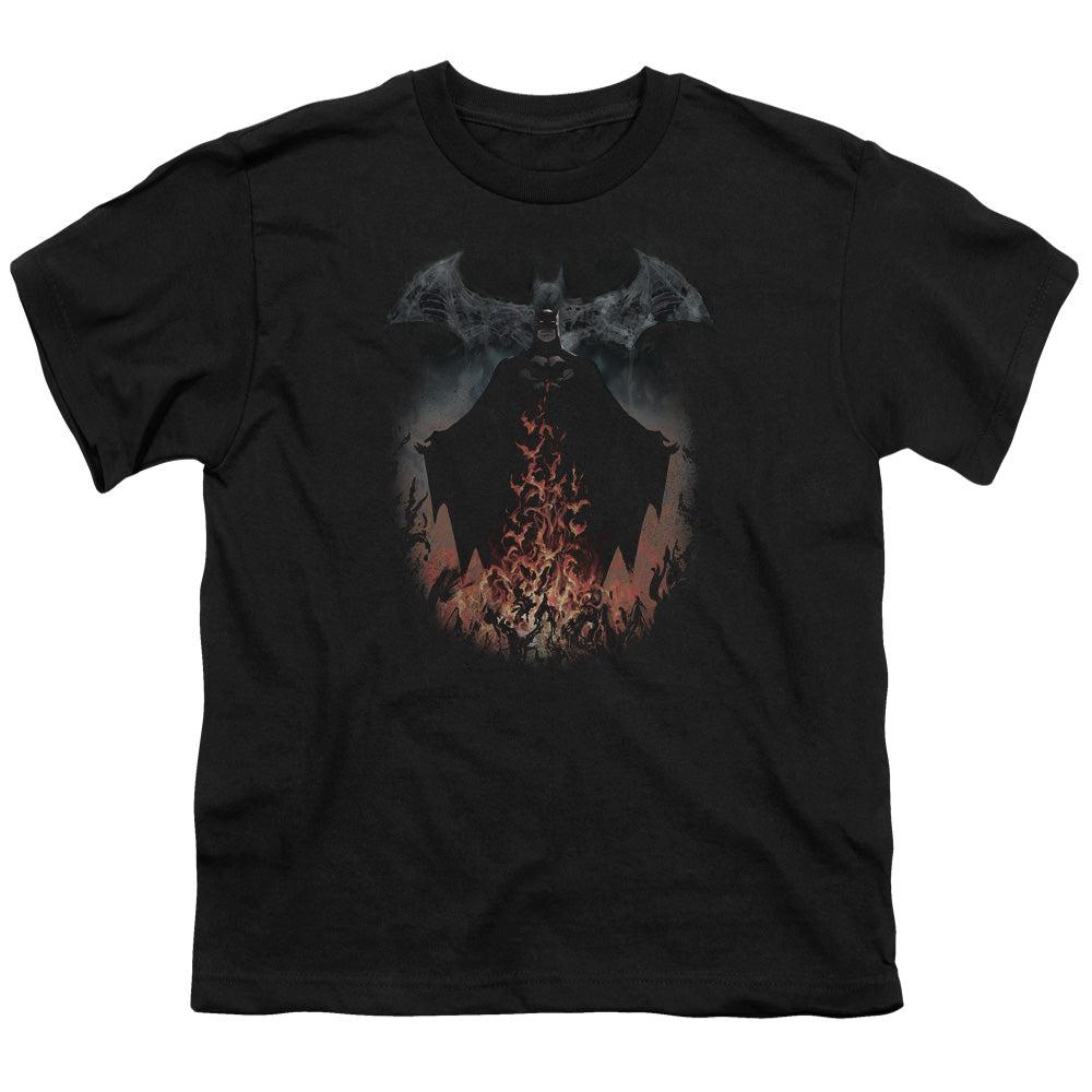 Batman Comics Smoke & Fire Youth 18/1 100% Cotton Short-Sleeve T-Shirt