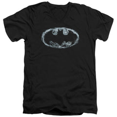 Batman Comics Smoke Signal Men's 30/1 Cotton Slim V-Neck T-Shirt