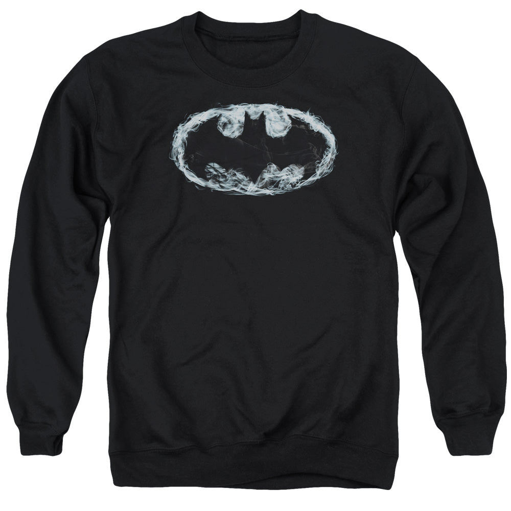 Batman Comics Smoke Signal Men's Crewneck 50 50 Poly Long-Sleeve T-Shirt
