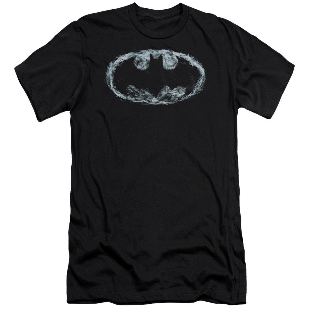 Batman Comics Smoke Signal Men's Ultra-Soft 30/1 Cotton Slim Short-Sleeve T-Shirt