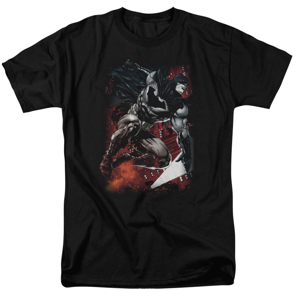 Batman Comics Sparks Leap Men's 18/1 Cotton Short-Sleeve T-Shirt