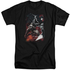 Batman Comics Sparks Leap Men's 18/1 Tall Cotton Short-Sleeve T-Shirt