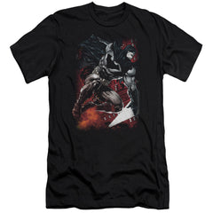 Batman Comics Sparks Leap Men's Ultra-Soft 30/1 Cotton Slim Short-Sleeve T-Shirt