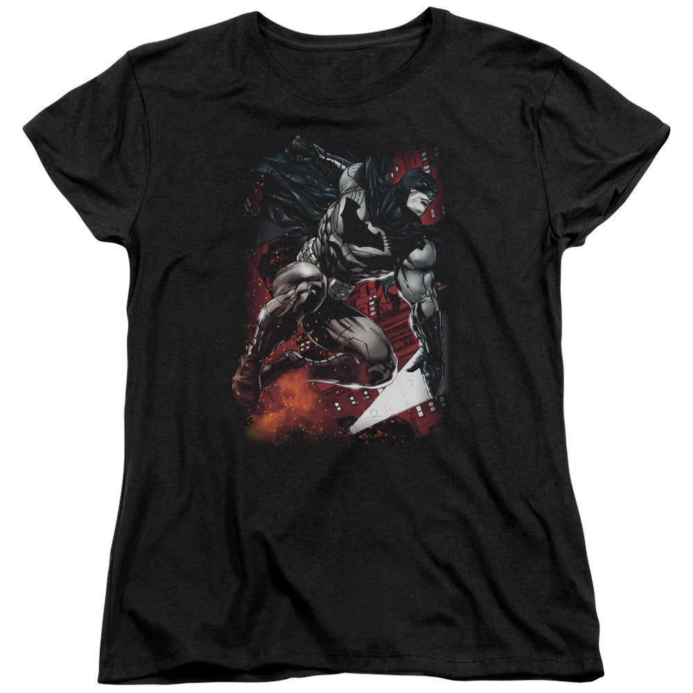 Batman Comics Sparks Leap Women's 18/1 Cotton Short-Sleeve T-Shirt