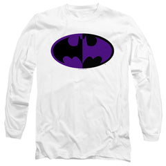 Batman Comics Split Symbol Men's 18/1 Cotton Long-Sleeve T-Shirt