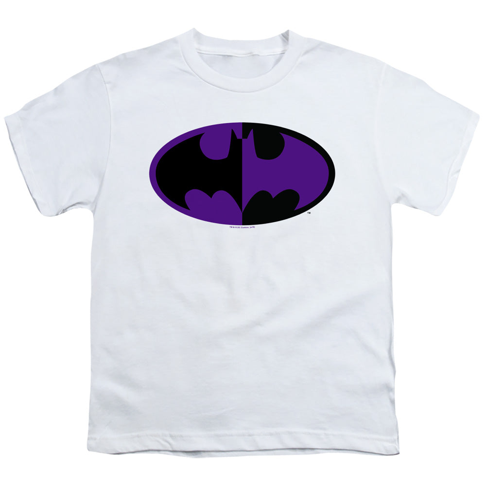 Batman Comics Split Symbol Youth 18/1 100% Cotton Short-Sleeve T-Shirt