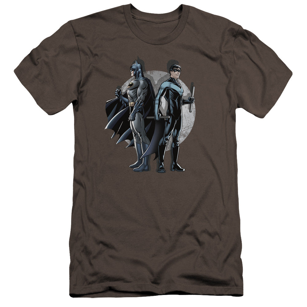 Batman Comics Spotlight Men's Ultra-Soft 30/1 Cotton Slim Short-Sleeve T-Shirt