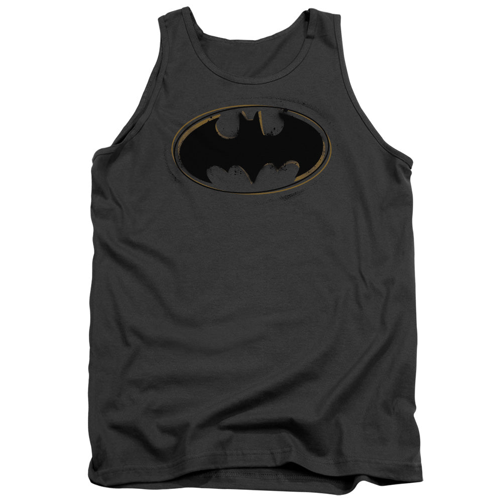 Batman Comics Spray Paint Logo Men's 18/1 Cotton Tank Top