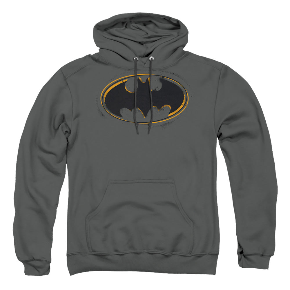Batman Comics Spray Paint Logo Men's Pull-Over 75 25 Poly Hoodie