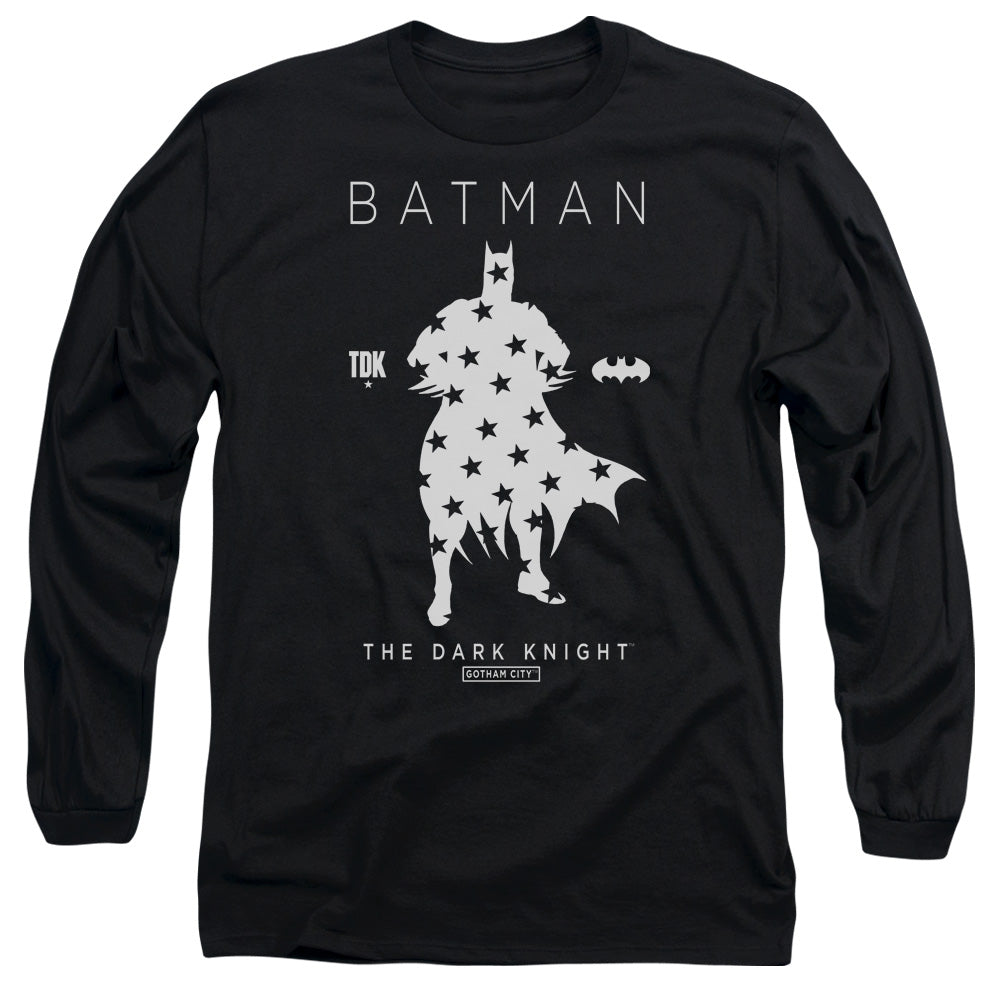 Batman Comics Star Silhouette Men's 18/1 Cotton Long-Sleeve T-Shirt