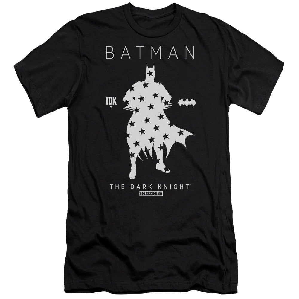 Batman Comics Star Silhouette Men's Ultra-Soft 30/1 Cotton Slim Short-Sleeve T-Shirt