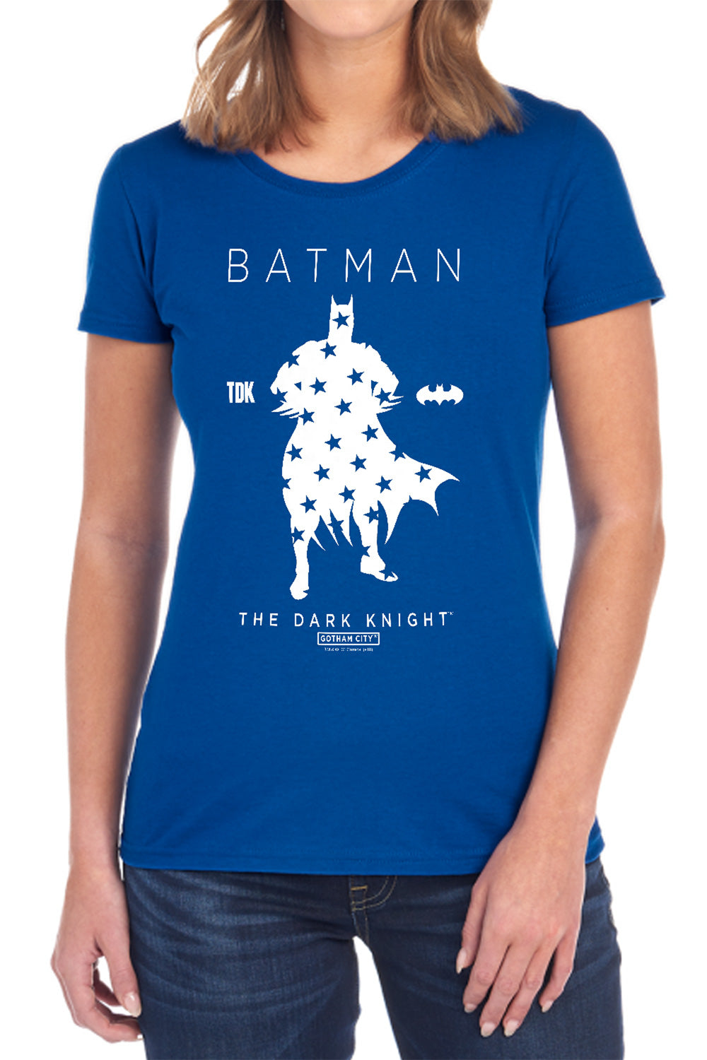Batman Comics Star Silhouette Women's 18/1 Cotton Short-Sleeve T-Shirt
