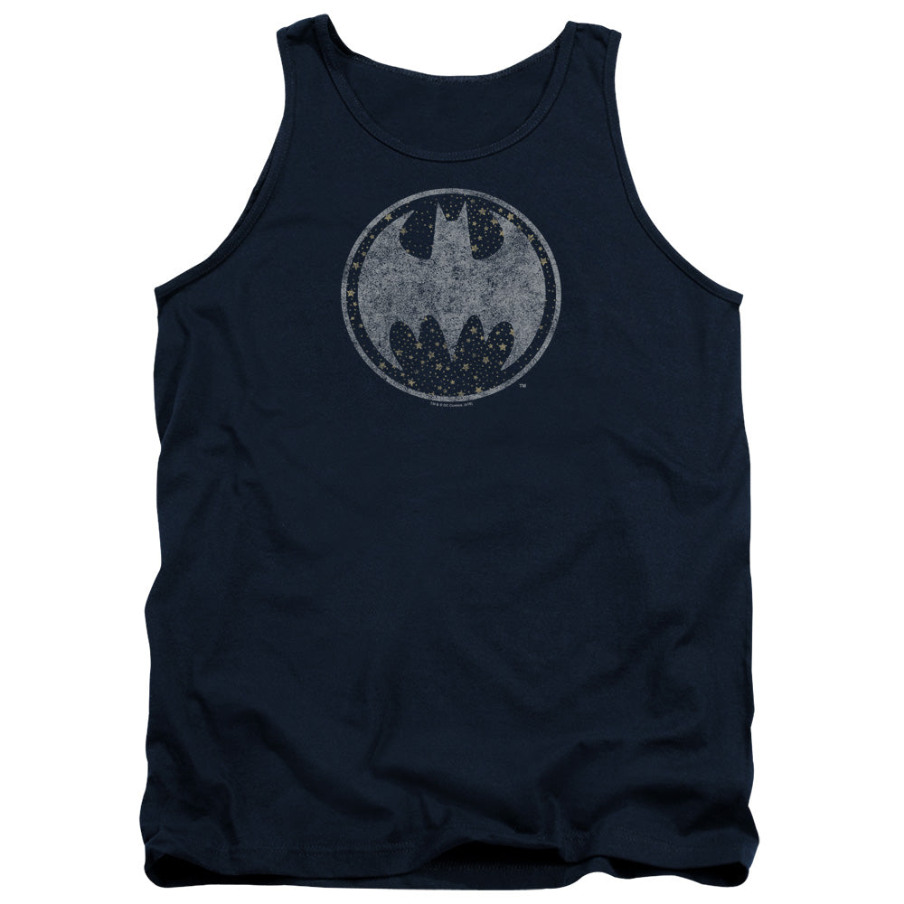 Batman Comics Starry Night Shield Men's 18/1 Cotton Tank Top