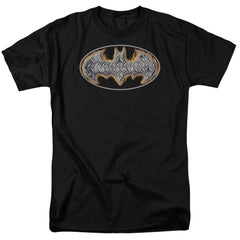 Batman Comics Steel Fire Shield Men's 18/1 Cotton Short-Sleeve T-Shirt