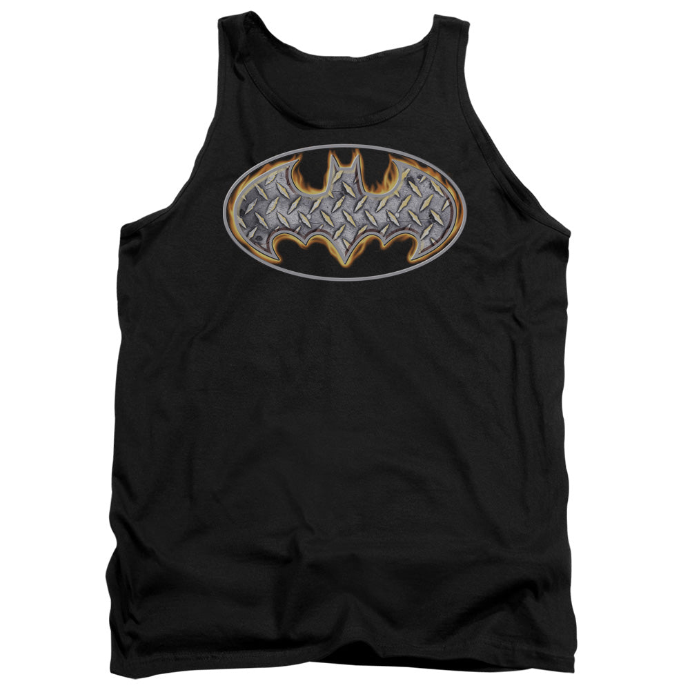 Batman Comics Steel Fire Shield Men's 18/1 Cotton Tank Top